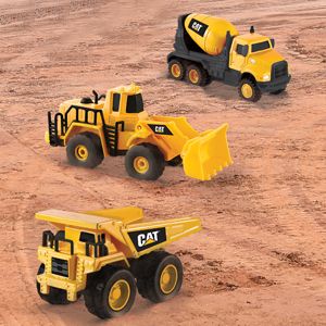 Funris Metal Concrete Mixer/ Dump Truck and Grader Pack of 3 Assorted Black/Yellow Age- 3 Years & Above
