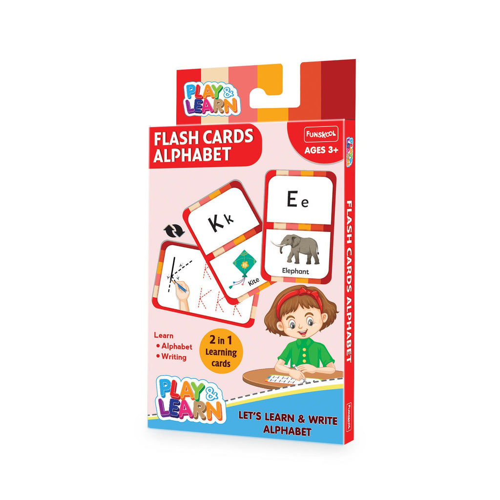 Funskool 2-in-1 Alphabet Play & Learn Flash Cards Multicolor Age- 3 Years & Above