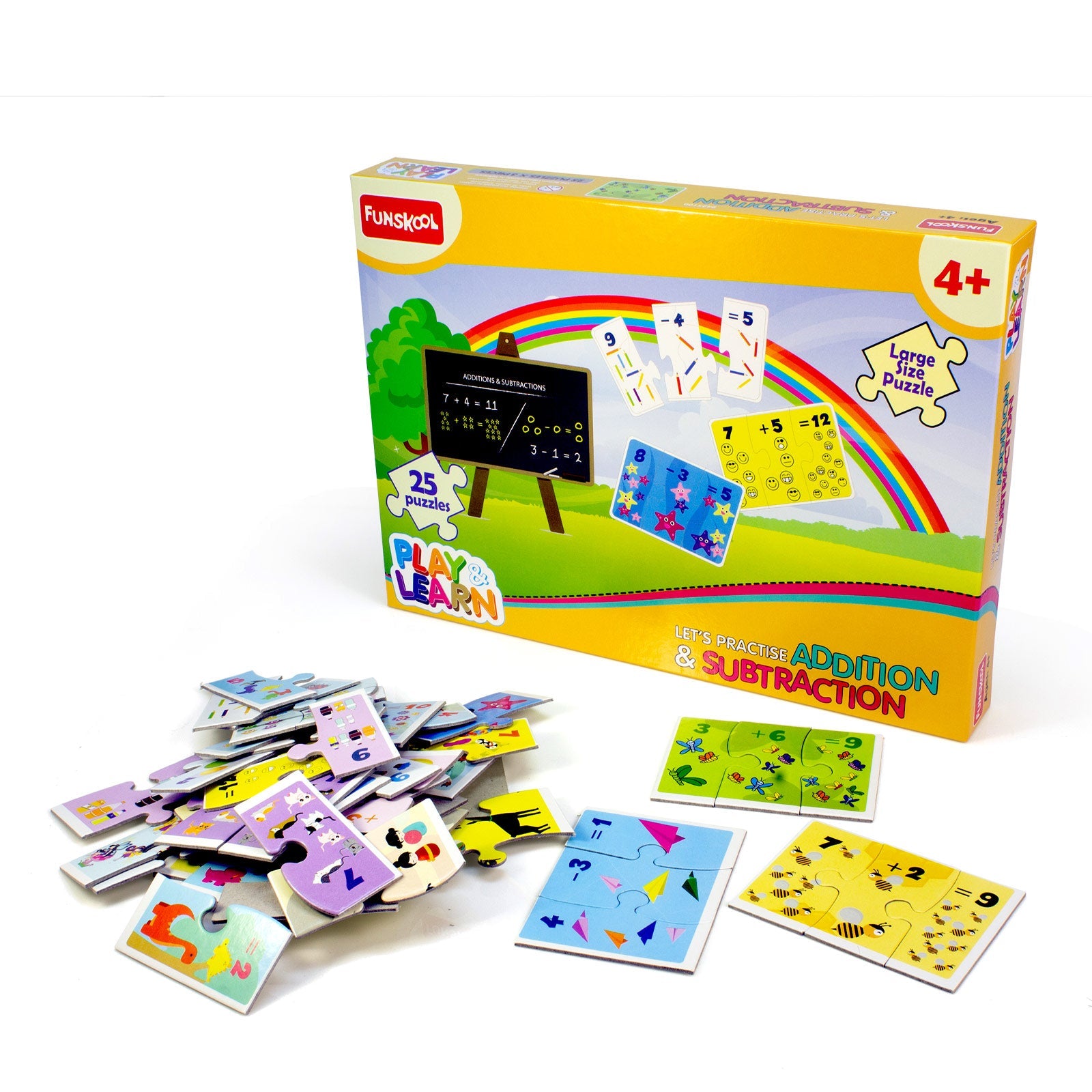 Funskool Addition Subtraction Learning Puzzles Multicolor Age-