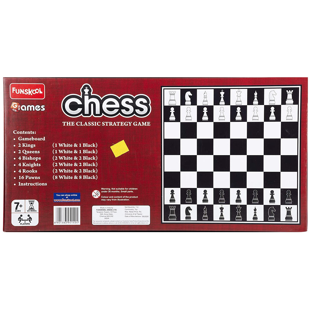 Funskool Games Chess Set, Black and White Age- 7 Years & Above