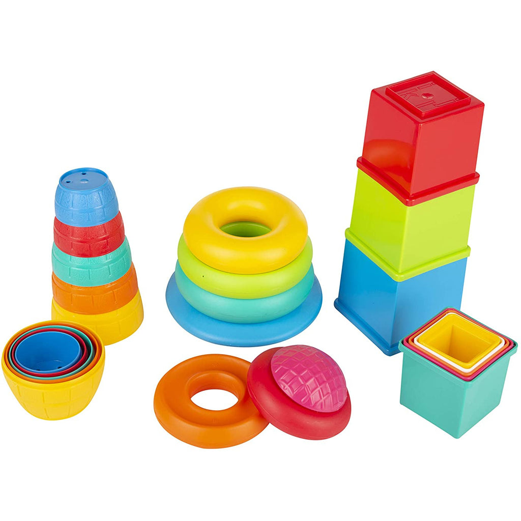 Funskool Giggles 3-In-1 Stack N' Nest Toy Set Multicolor Age- 6 Months & Above