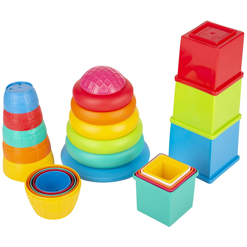 Funskool Giggles 3-In-1 Stack N' Nest Toy Set Multicolor Age- 6 Months & Above