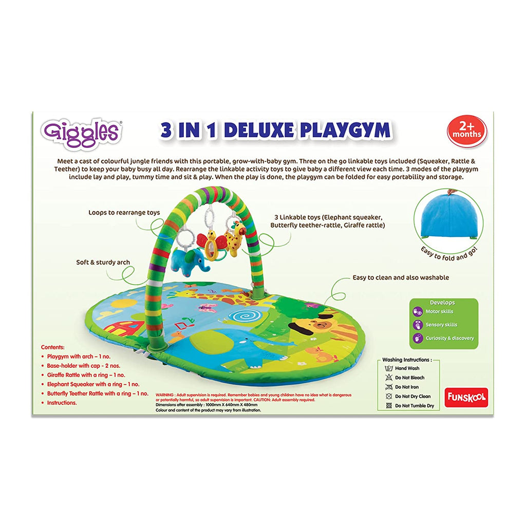 Funskool Giggles 3 In 1 Deluxe Playgym Multicolor Age- 2 Months & Above
