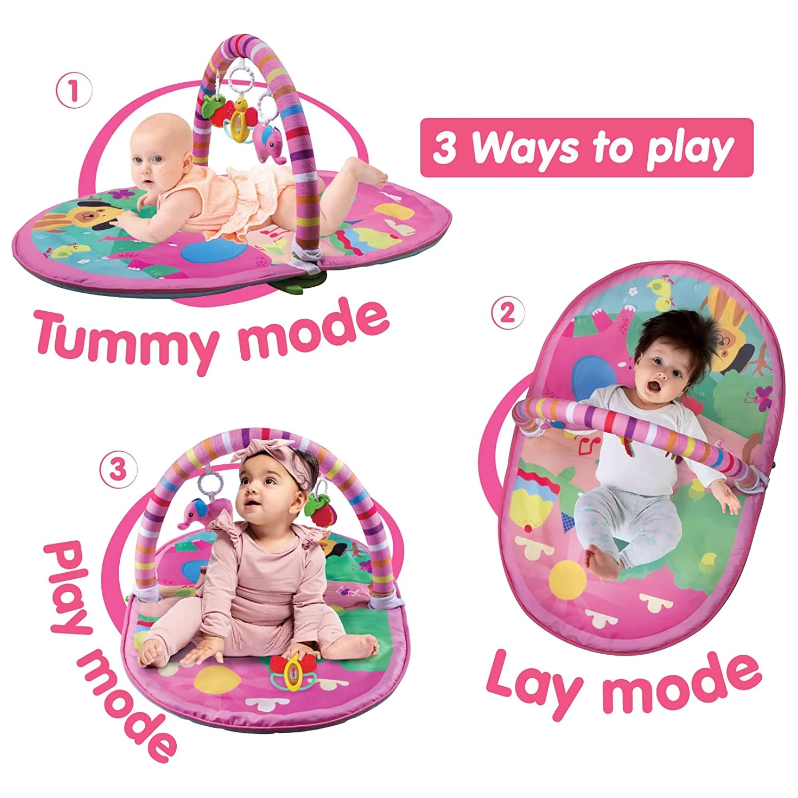 Funskool Giggles 3 In 1 Deluxe Playgym Pink Age- 2 Months & Above