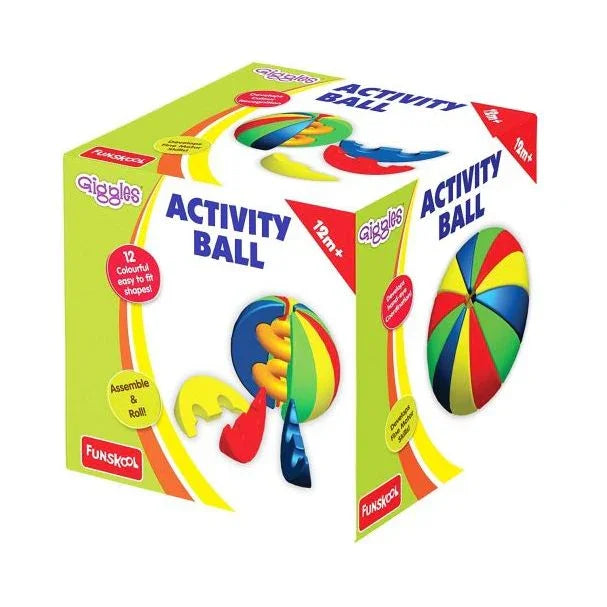 Funskool Giggles Activity Ball With 12 Colourful Shapes Multicolor Age ...