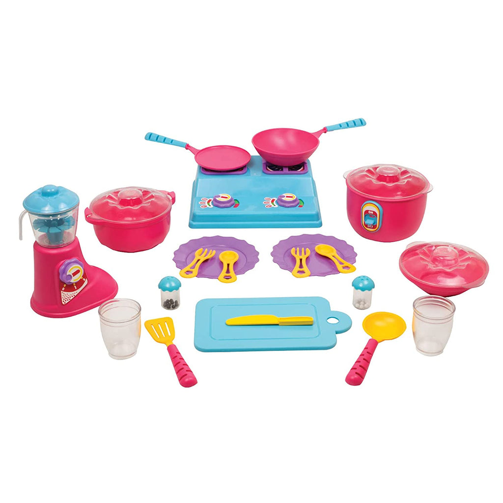 Funskool Giggles Complete Kitchen Set - 29 Pieces Multicolor Age- 3 Years & Above