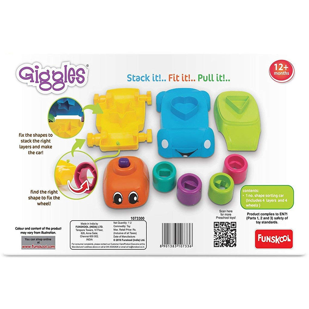 Funskool Giggles Stack a Car Multicolor Age- 6 Months & Above