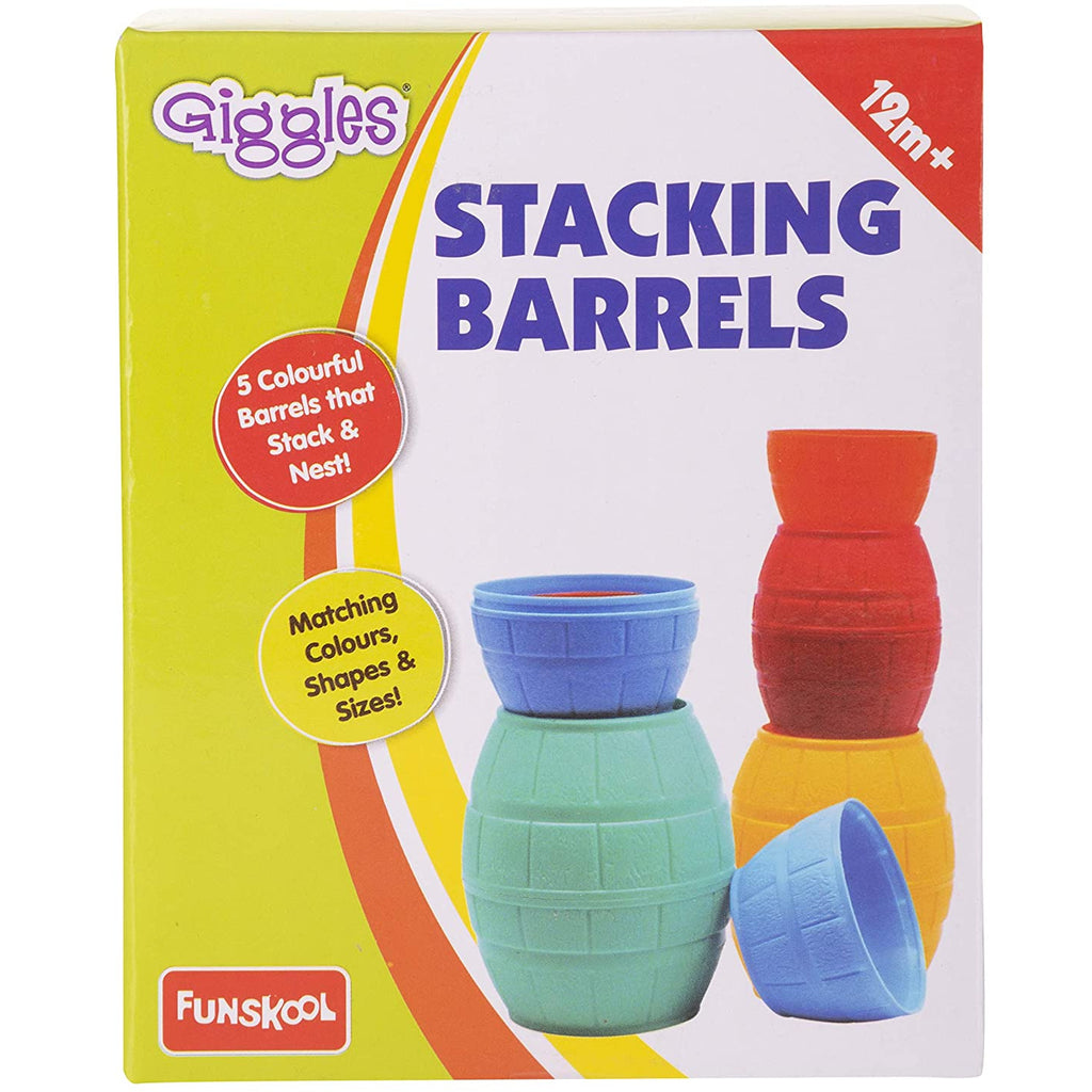 Funskool Giggles Stacking 5 Barrels Multicolor Age- 12 Months & Above