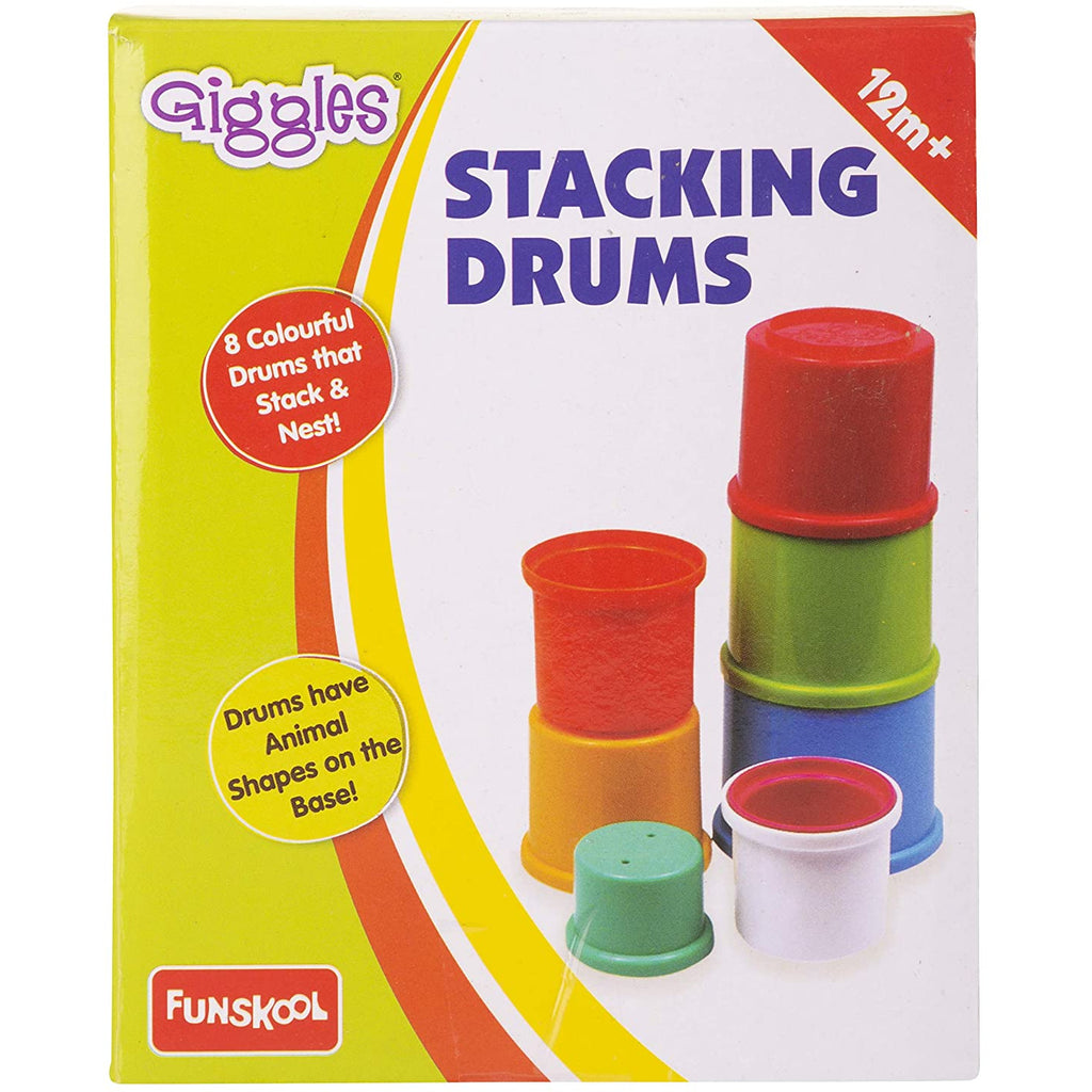 Funskool Giggles Stacking 8 Drums Multicolor Age- 12 Months & Above