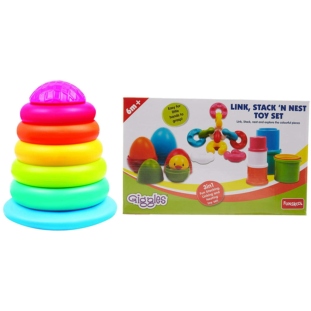 Funskool Link Stack N Nest Toy Set Age 6m+