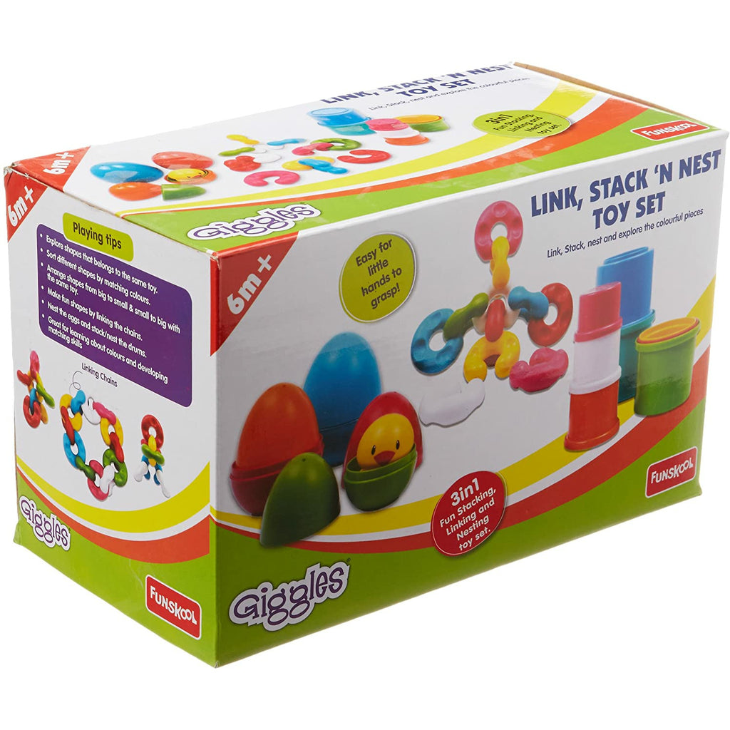 Funskool Link Stack N Nest Toy Set Age 6m+