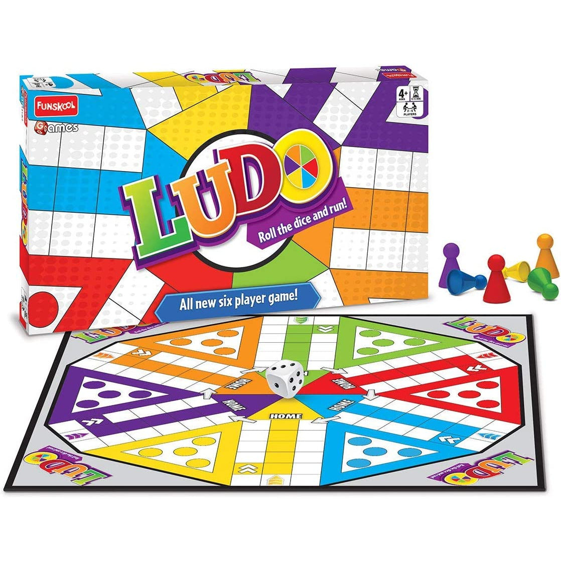 Funskool Ludo Family Board Game Multicolor Age 4 Years & Above Peekaboo