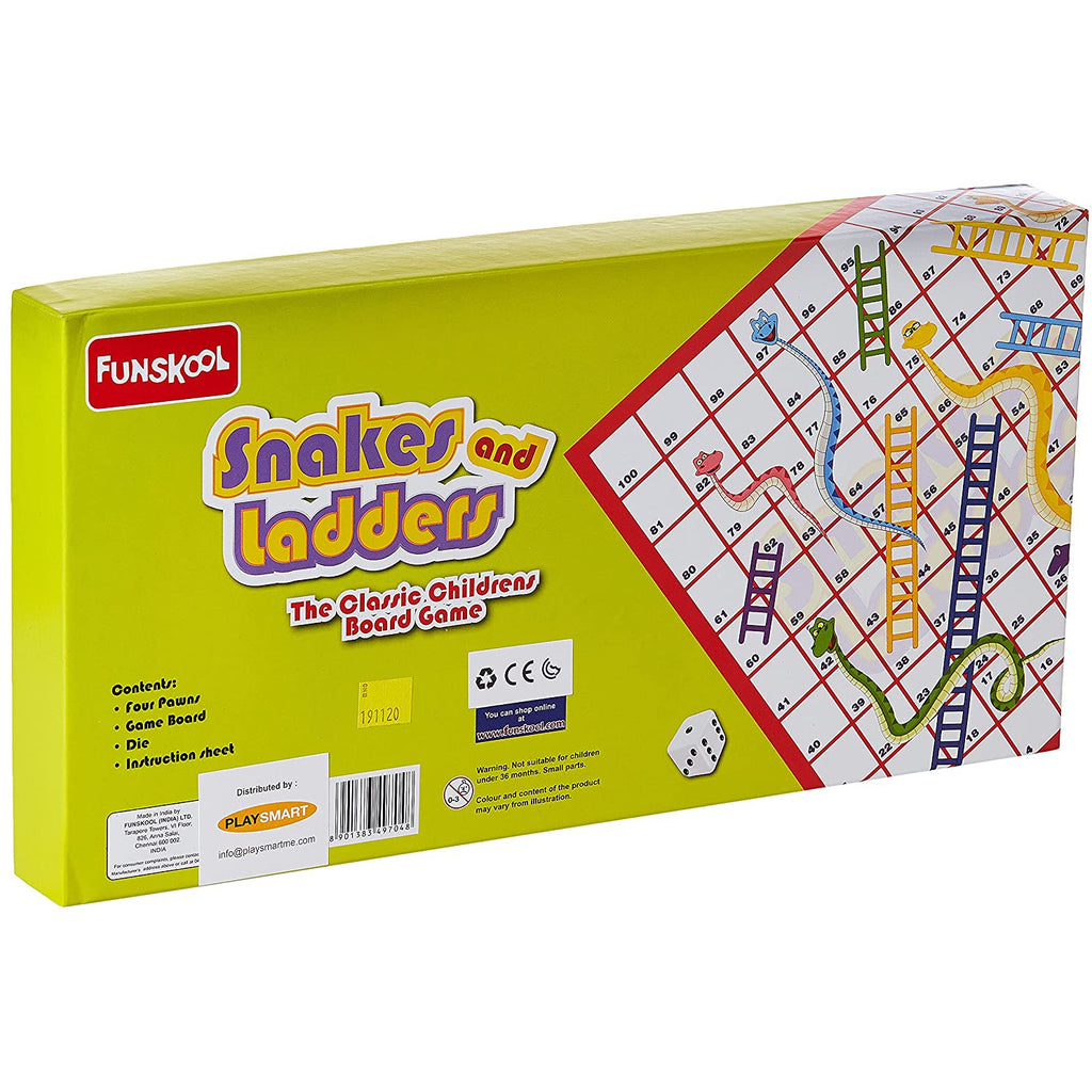 Funskool Snake And Ladders Family Board Game Multicolor Age- 4 Years & Above
