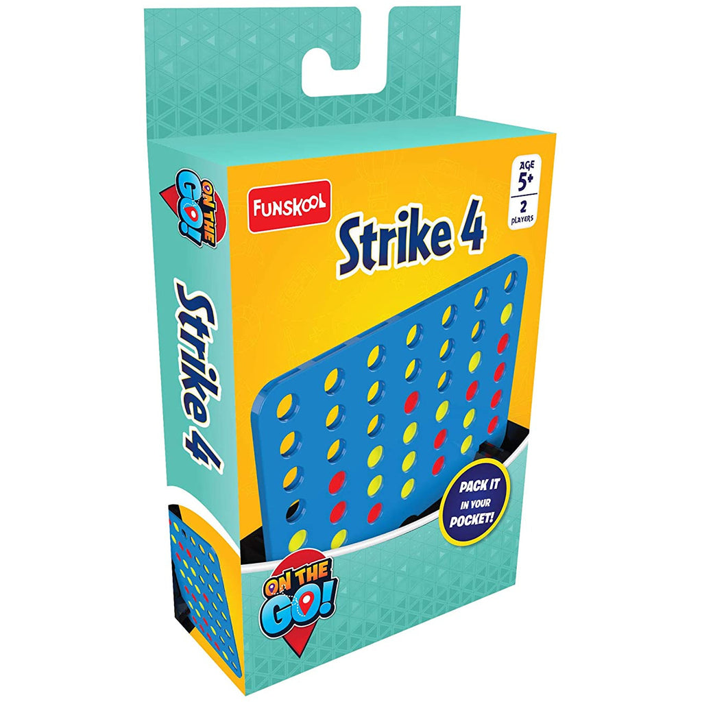 Funskool Travel Strike 4/ 2 Player Strategic Game Multicolor Age- 6 Years & Above
