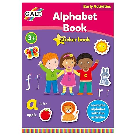 Galt Toys Home Learning Alphabet Sticker Book  Age- 3 Years & Above