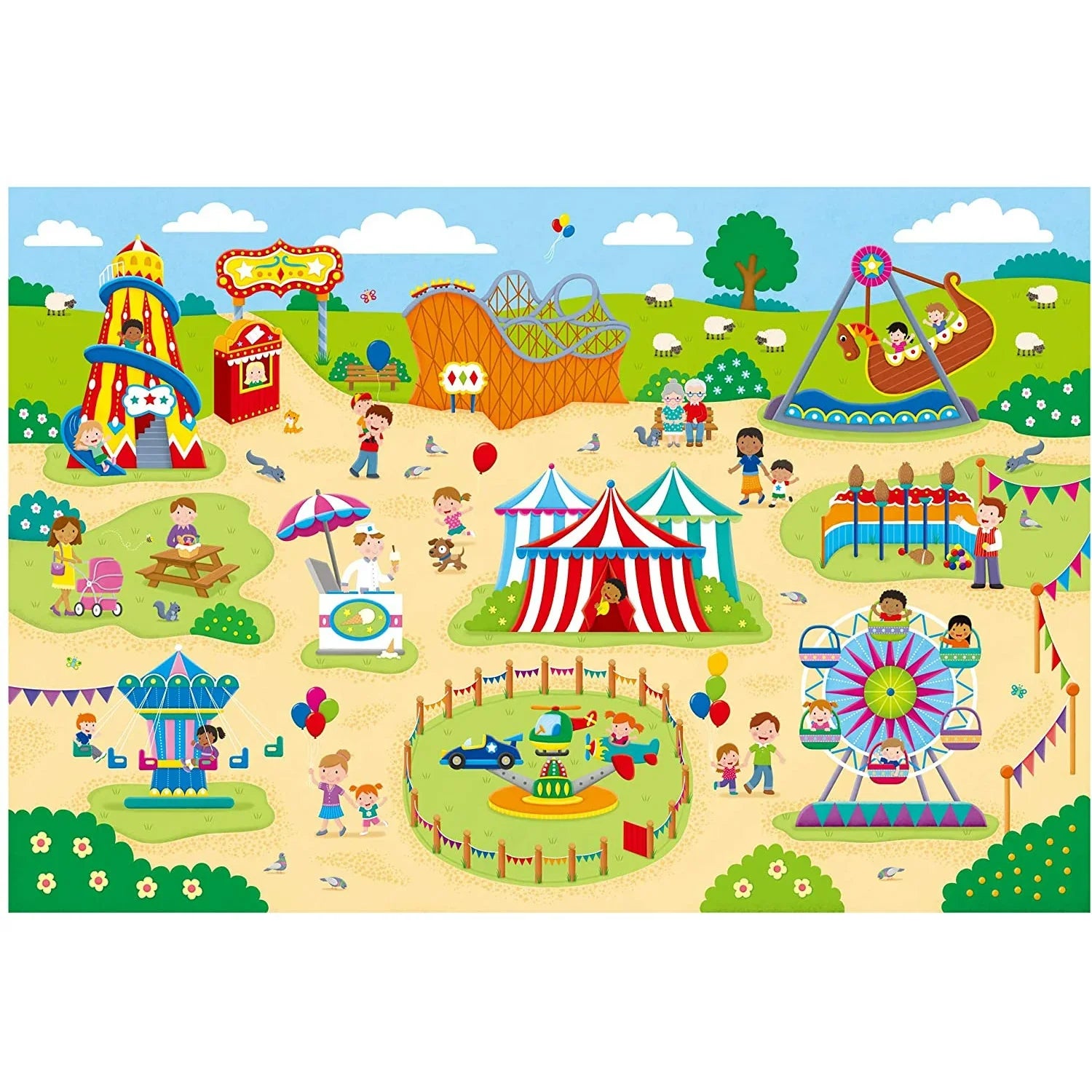 Galt Toys, Giant Floor Puzzle - Construction Site, Floor Puzzles for Kids, Ages 3 Years Plus