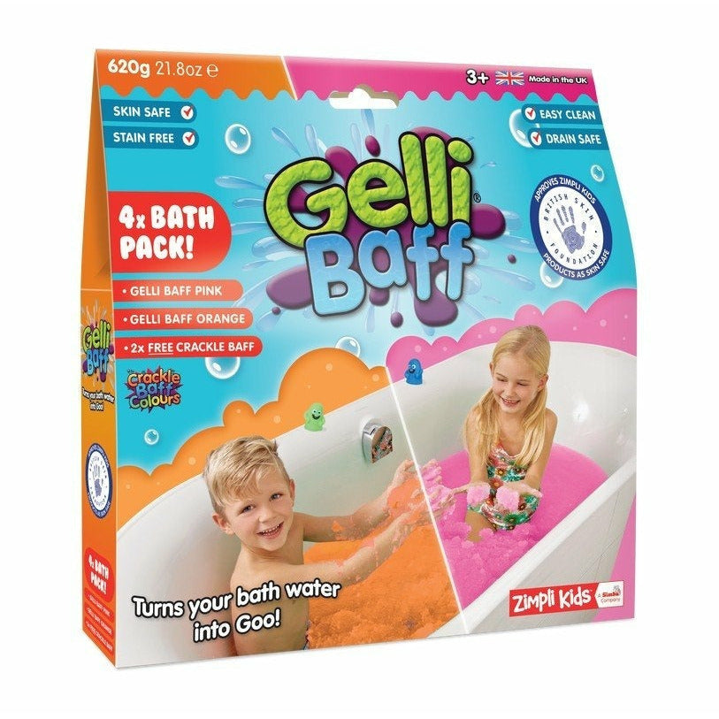 Zimpli Kids Gelli Baff Orange-Pink 600G + 2 Crackle Age 3+ Unisex