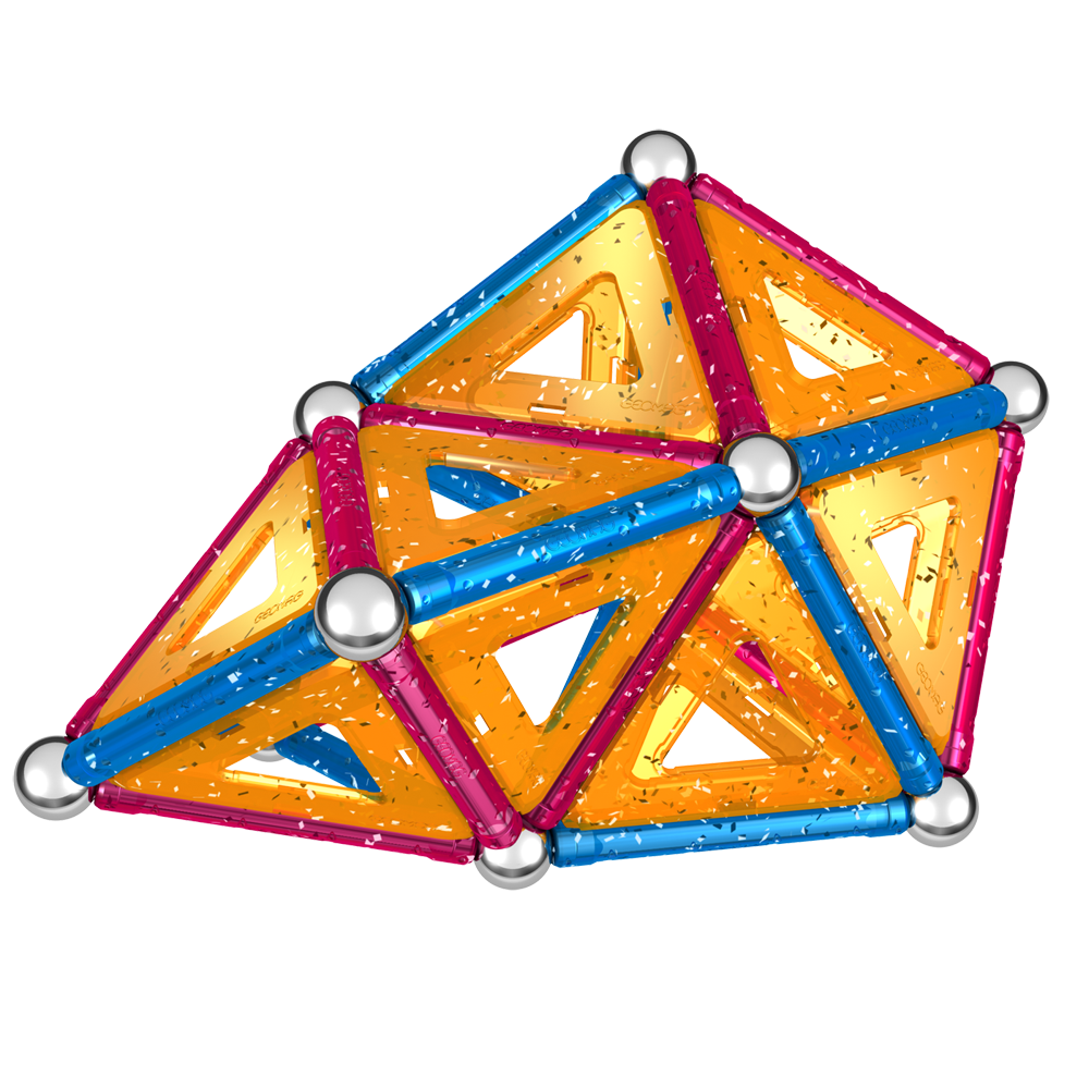 Geomag Glitter Panels Magnetic Blocks (68 Pieces) Multicolor Age-3 Years & Above