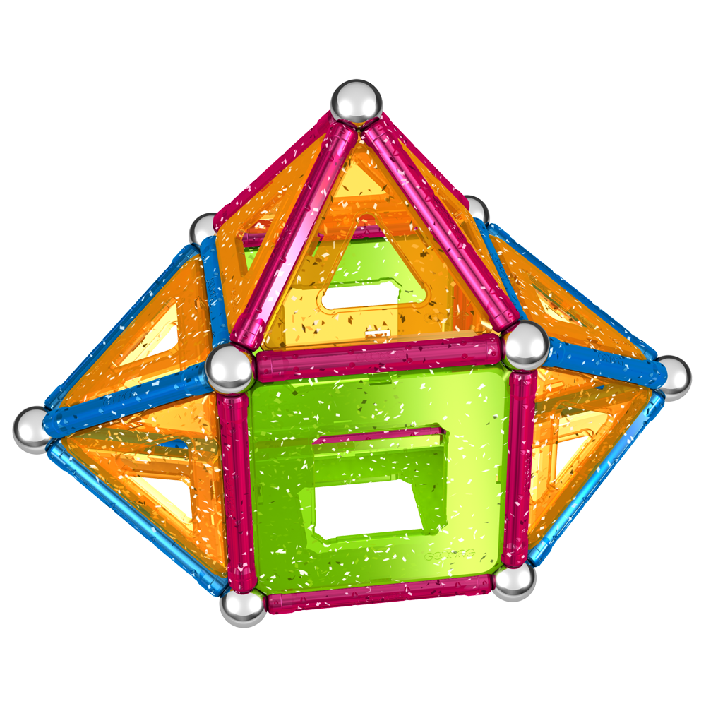 Geomag Glitter Panels Magnetic Blocks (68 Pieces) Multicolor Age-3 Years & Above