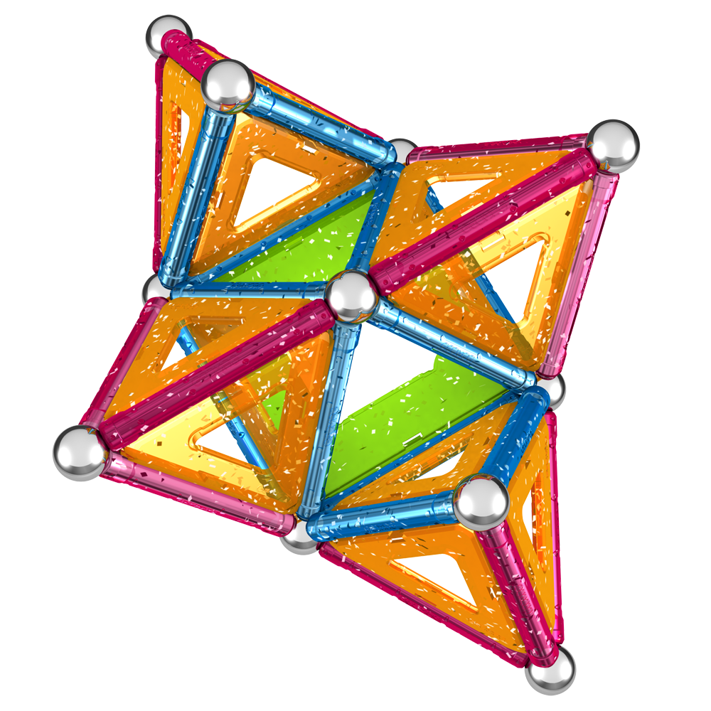Geomag Glitter Panels Magnetic Blocks (68 Pieces) Multicolor Age-3 Years & Above