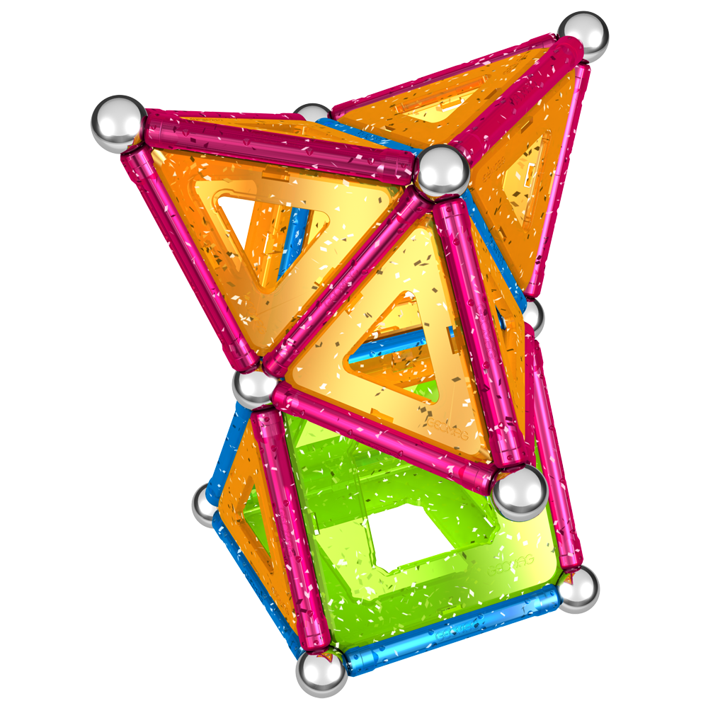 Geomag Glitter Panels Magnetic Blocks (68 Pieces) Multicolor Age-3 Years & Above