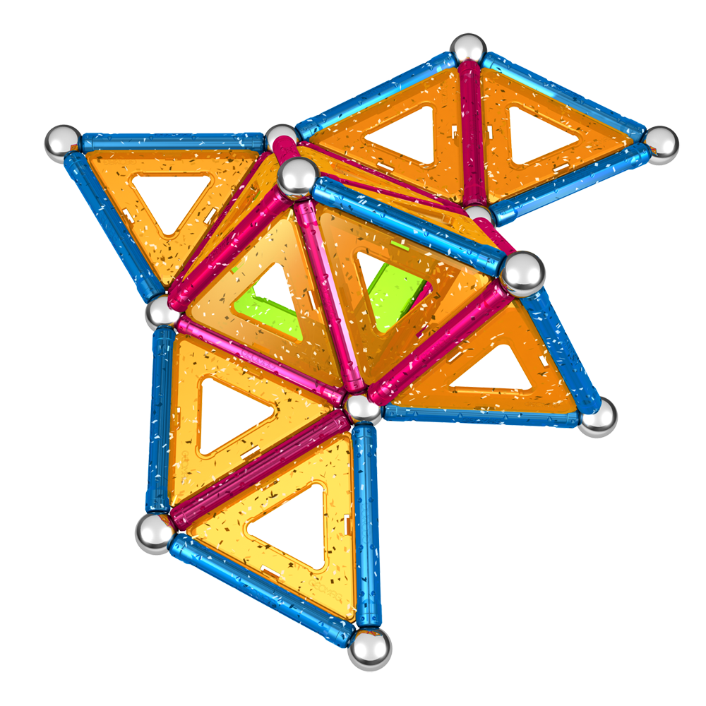 Geomag Glitter Panels Magnetic Blocks (68 Pieces) Multicolor Age-3 Years & Above