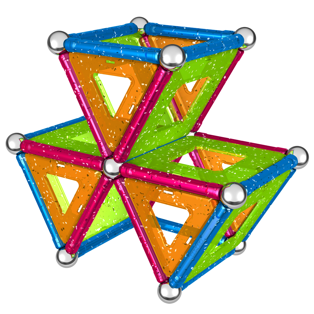 Geomag Glitter Panels Magnetic Blocks (68 Pieces) Multicolor Age-3 Years & Above