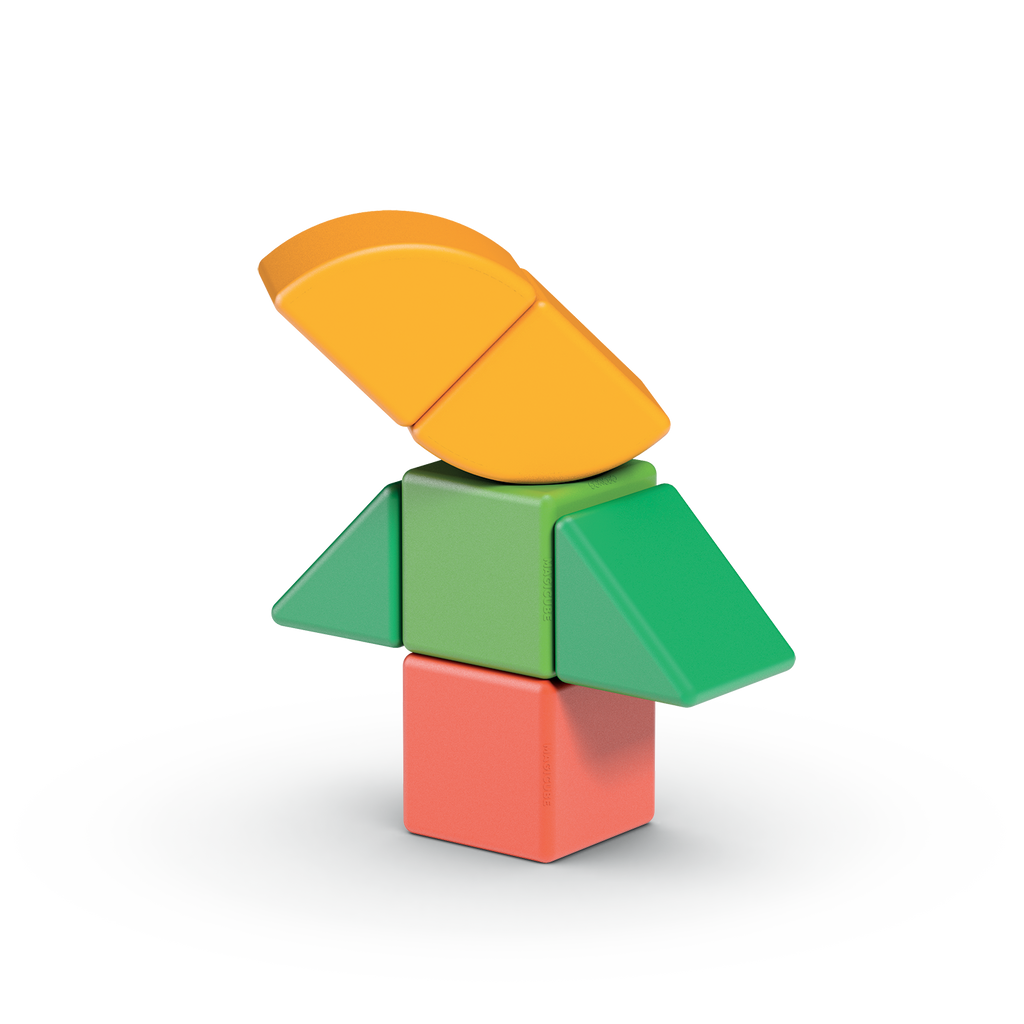 Geomag Magicube 3 Shapes Recycled Magenetic Building Blocks Starter Set (6 Pieces) Multicolor Age-12 Months & Above