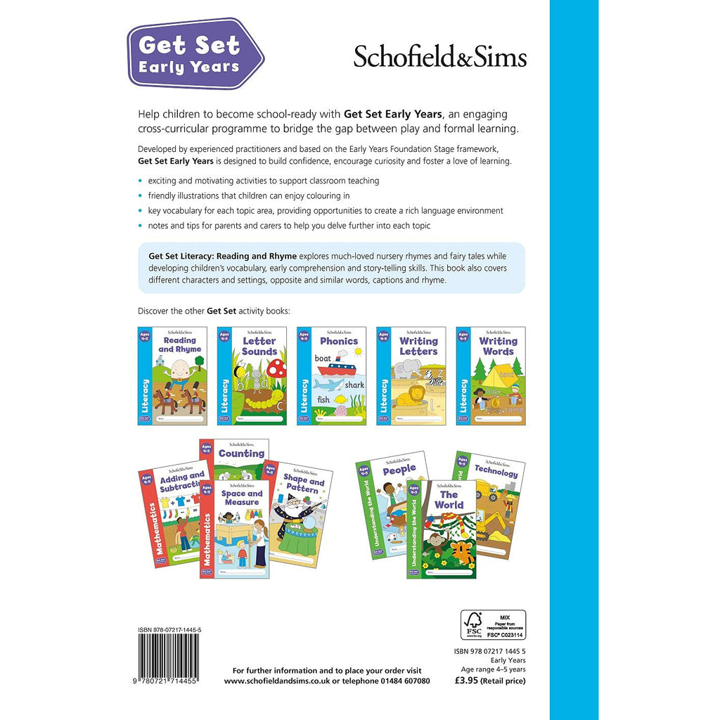 Get Set Literacy: Reading and Rhyme, Early Years Foundation Stage, Ages 4-5