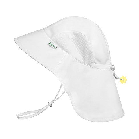 Green Sprouts Flap Sun Protection Hat White Age  Newborn & Above