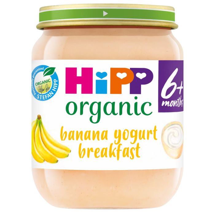 HiPP Organic Banana Yoghurt Breakfast Puree 125g 6m+ Peekaboo