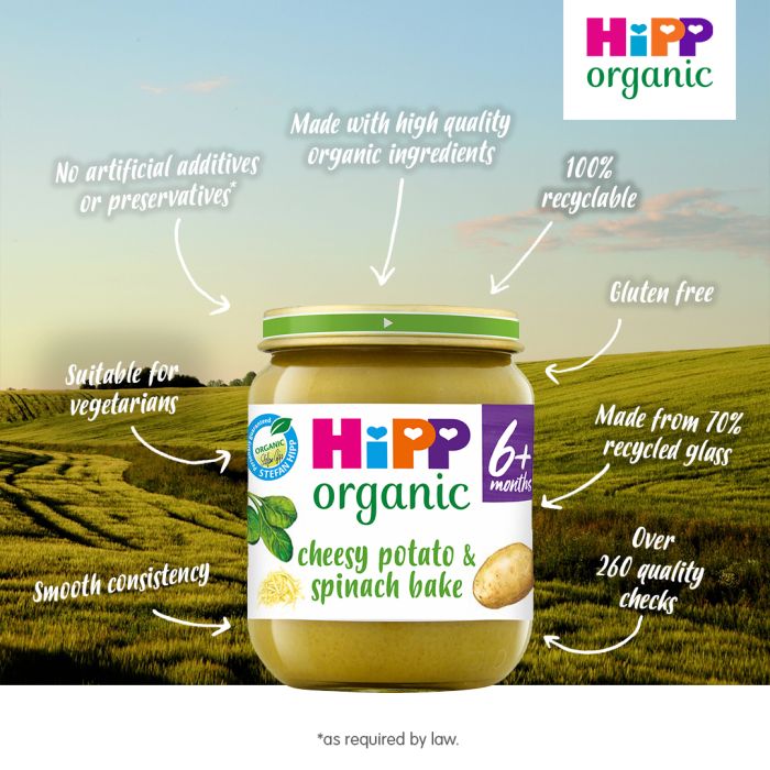 Hipp Organic Cheesy Potato & Spinach Bake Puree125 gm 6 Months+