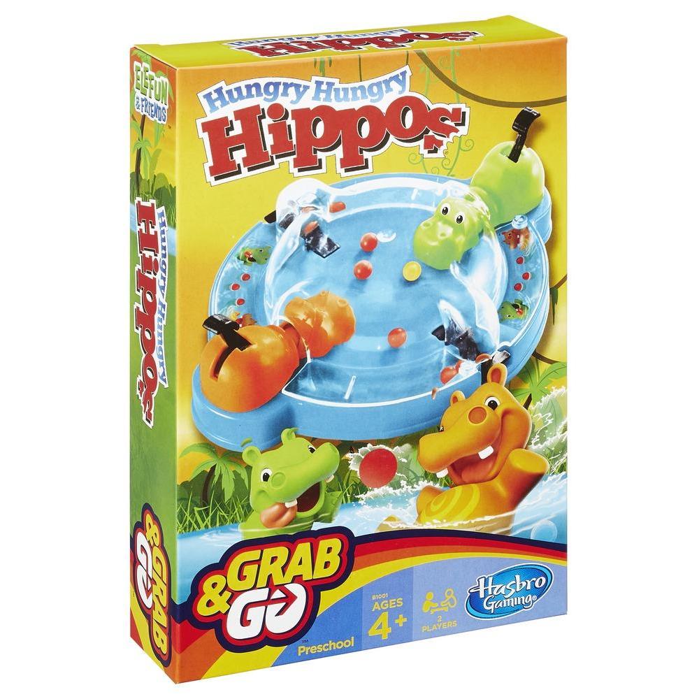 Hasbro  Hungry Hungry Hippos Gaming Elefun  Grab and Go Game 4Y+