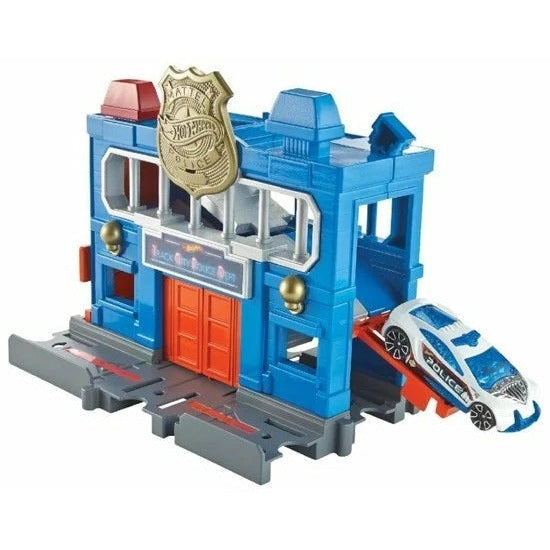 Mattel Hot Wheels City Downtown Police Station Break Out Playset 4-8Y+