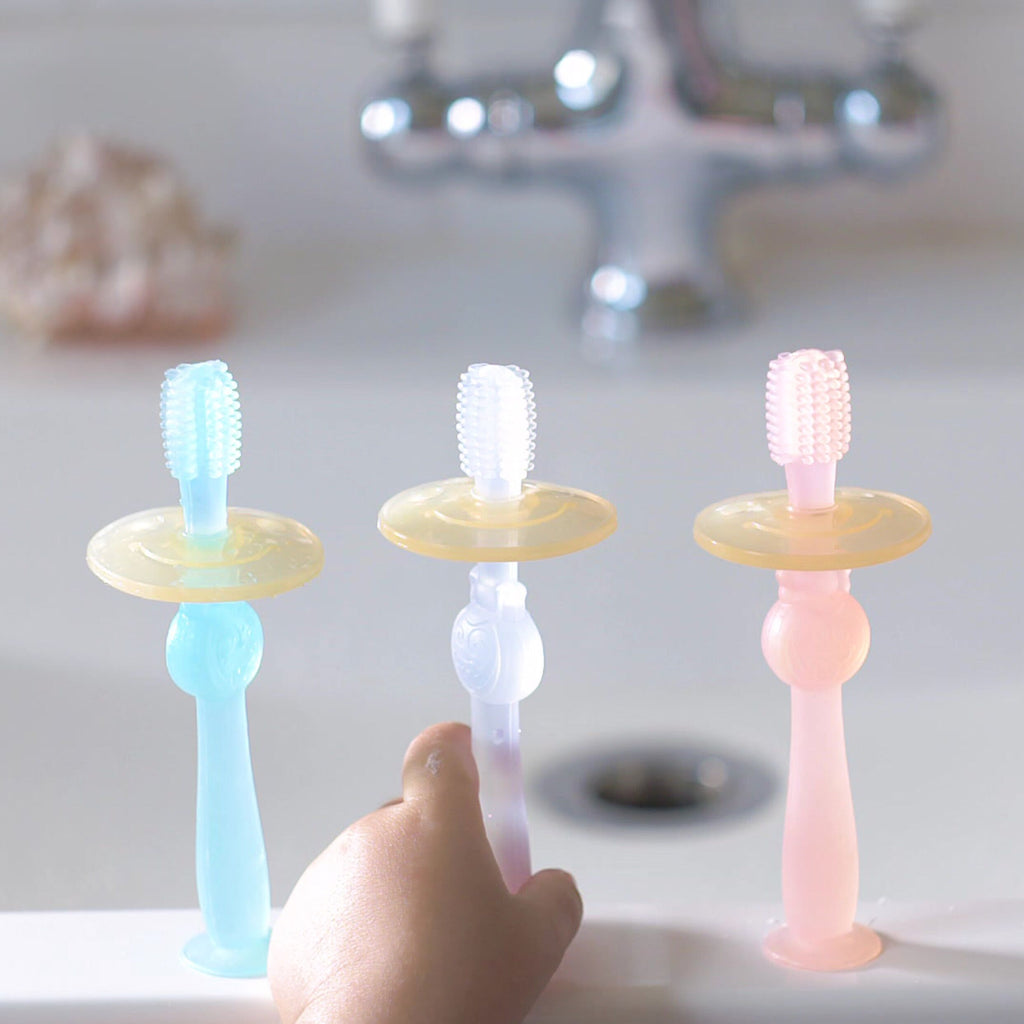 Haakaa 360° Silicone Toothbrush Blue Age-6 Months & Above