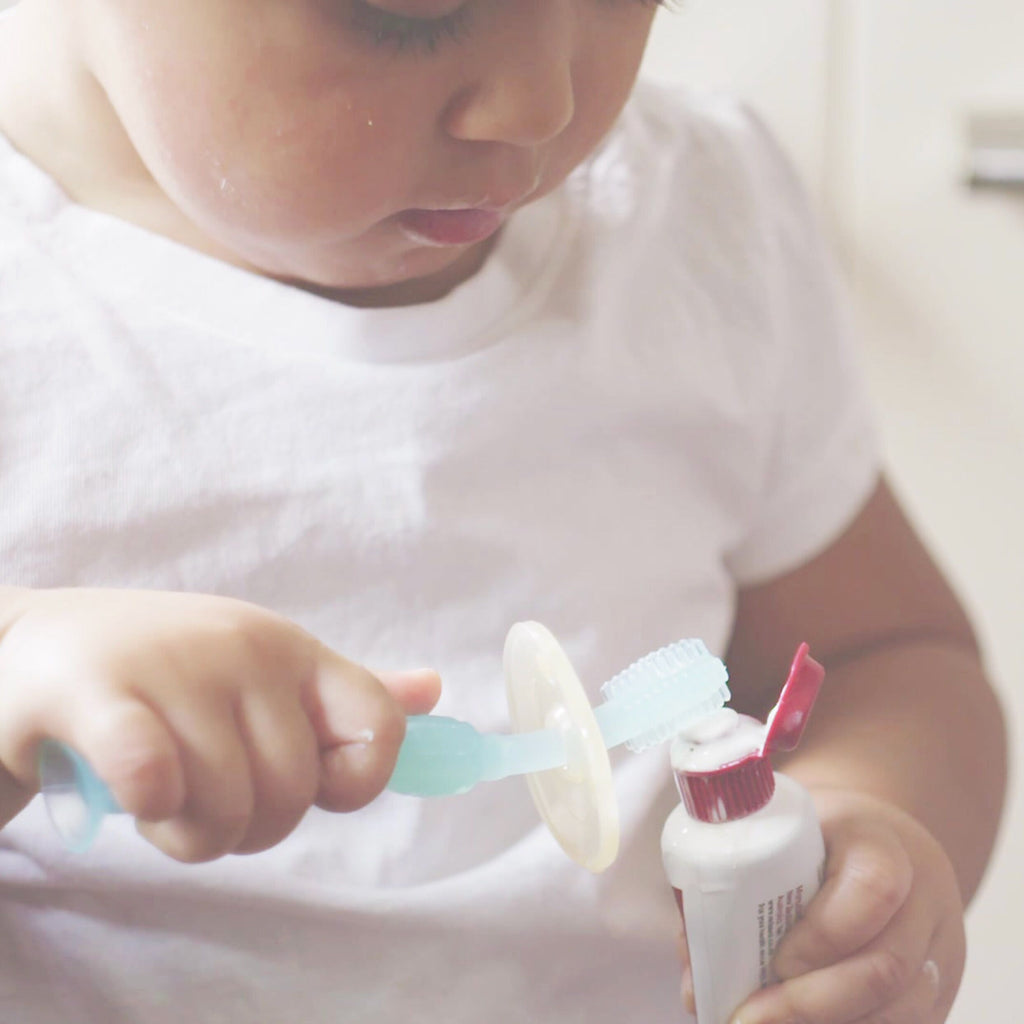 Haakaa 360° Silicone Toothbrush Blue Age-6 Months & Above