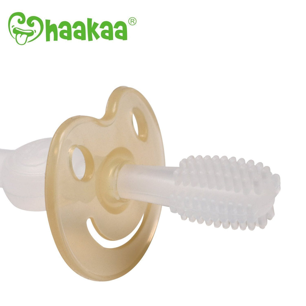 Haakaa 360° Silicone Toothbrush Clear Age-6 Months & Above