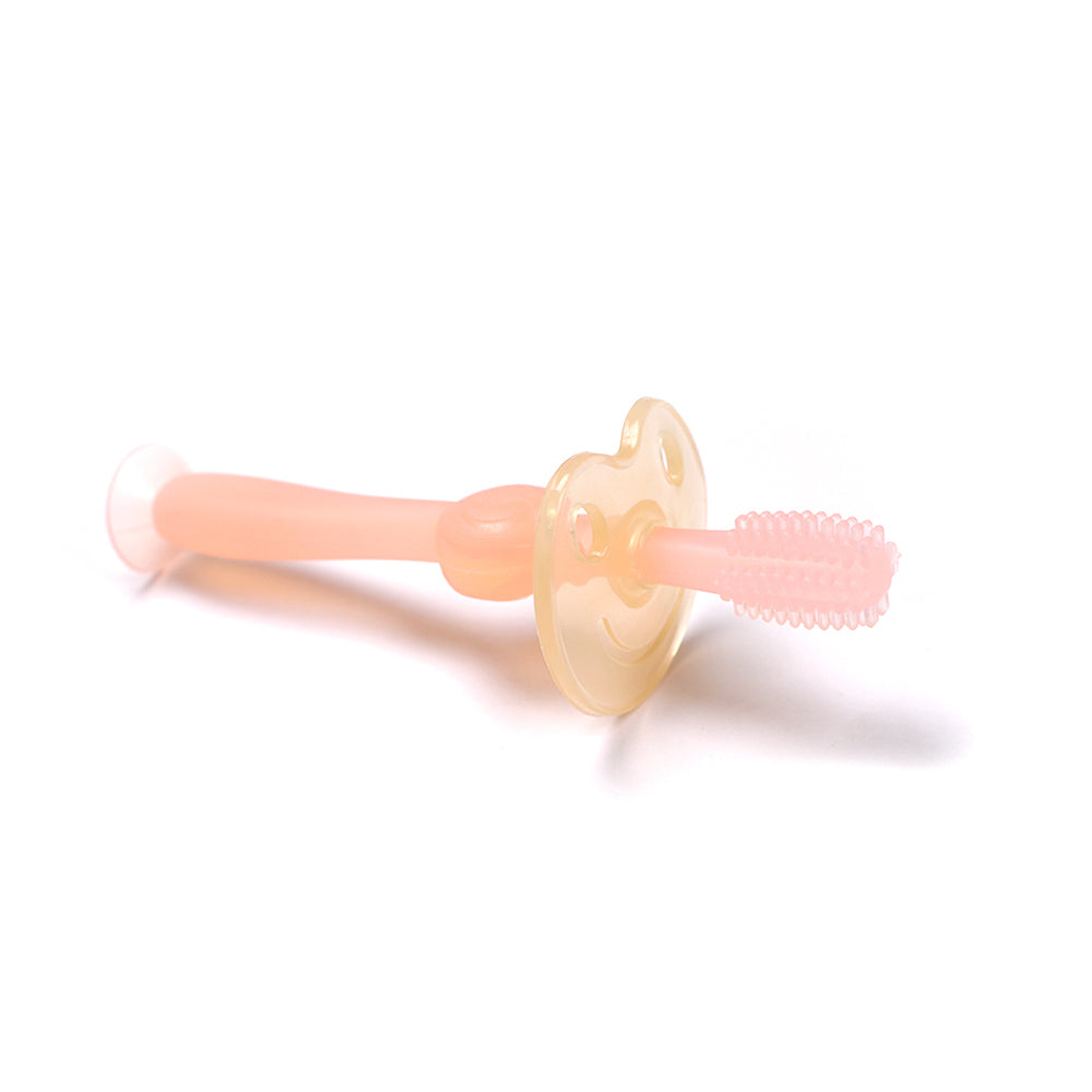 Haakaa 360° Silicone Toothbrush Pink Age-6 Months & Above