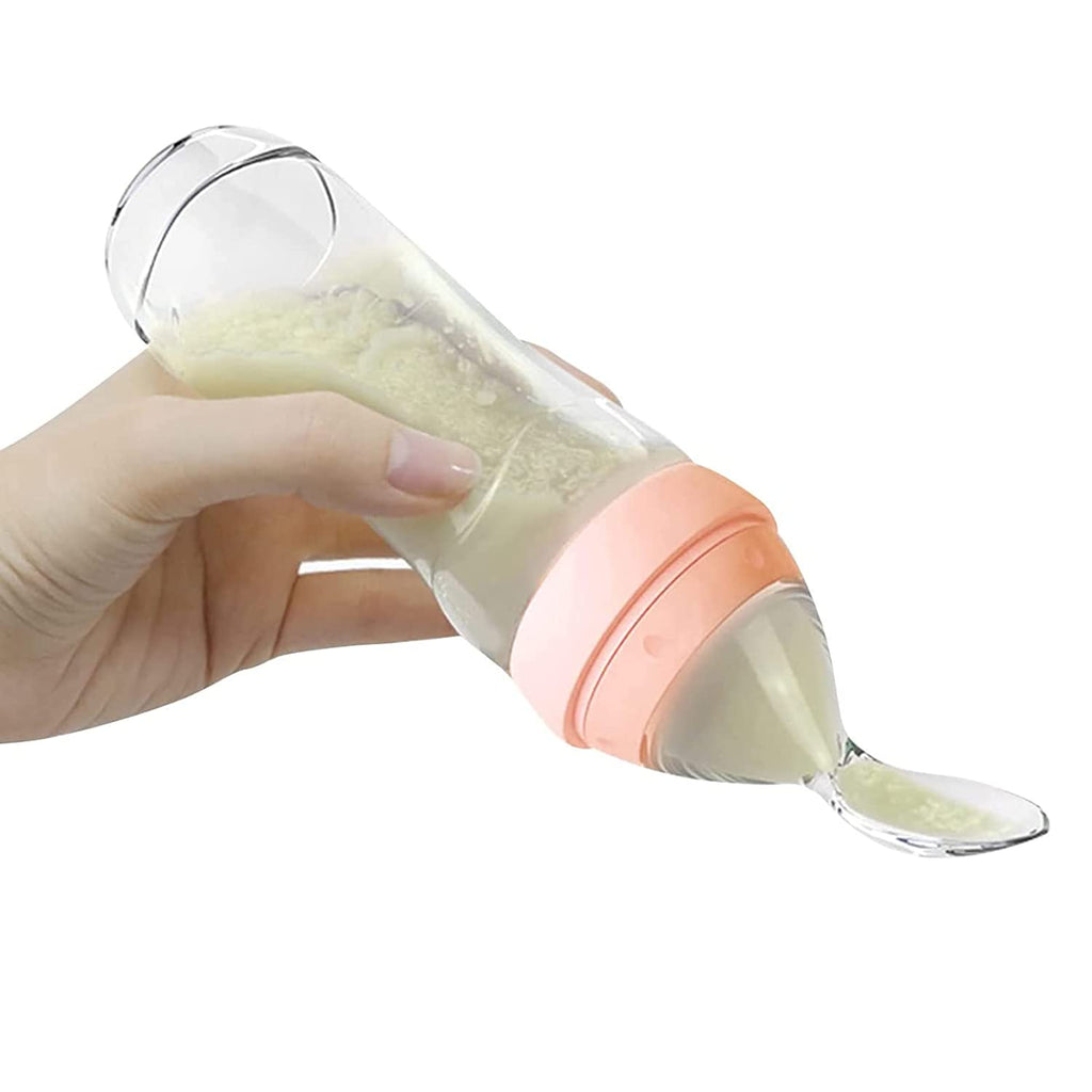Haakaa Silicone Baby Food Dispensing Spoon Peach Age-6 Months & Above