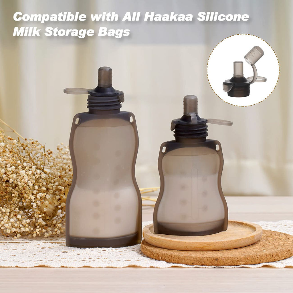Haakaa Silicone Yummy Pouch Pack of 2 Brown Age-6 Months & Above