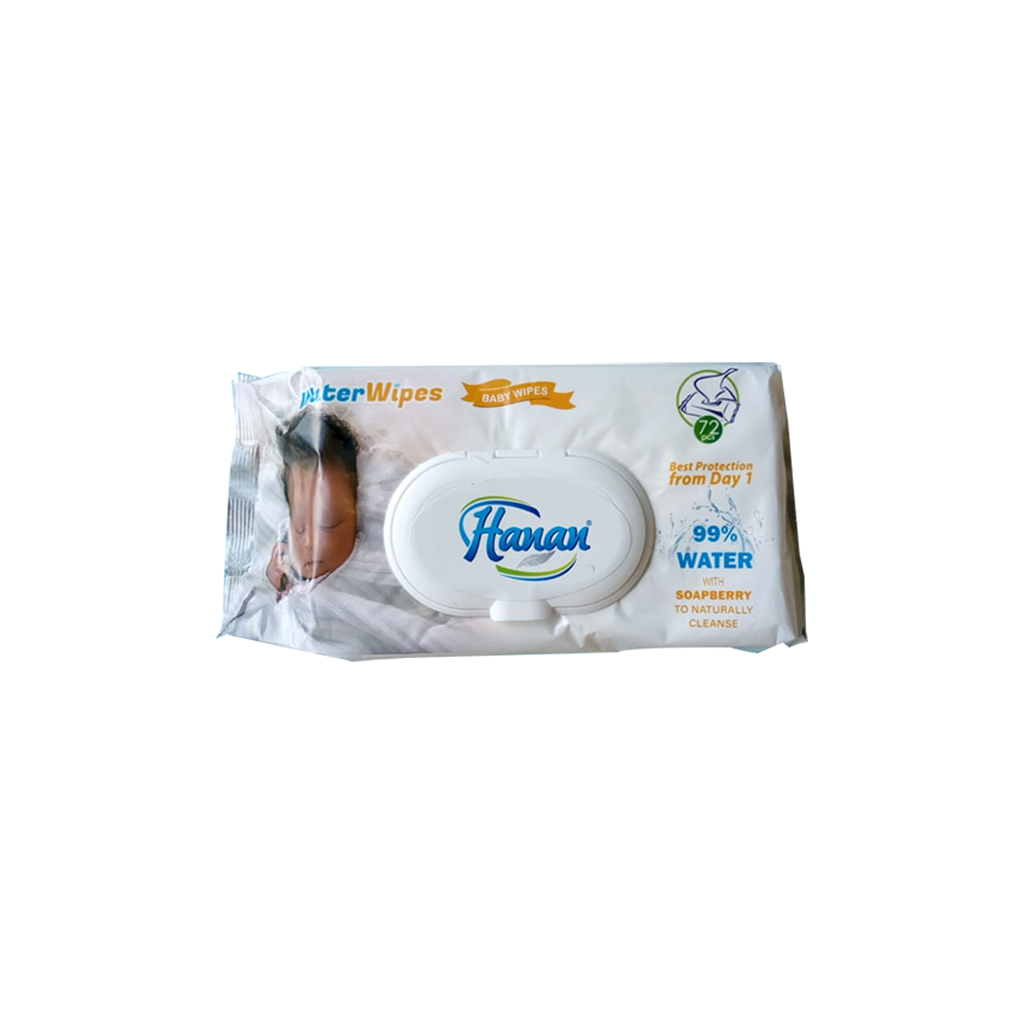 Hanan Water Wipes 72 Pieces