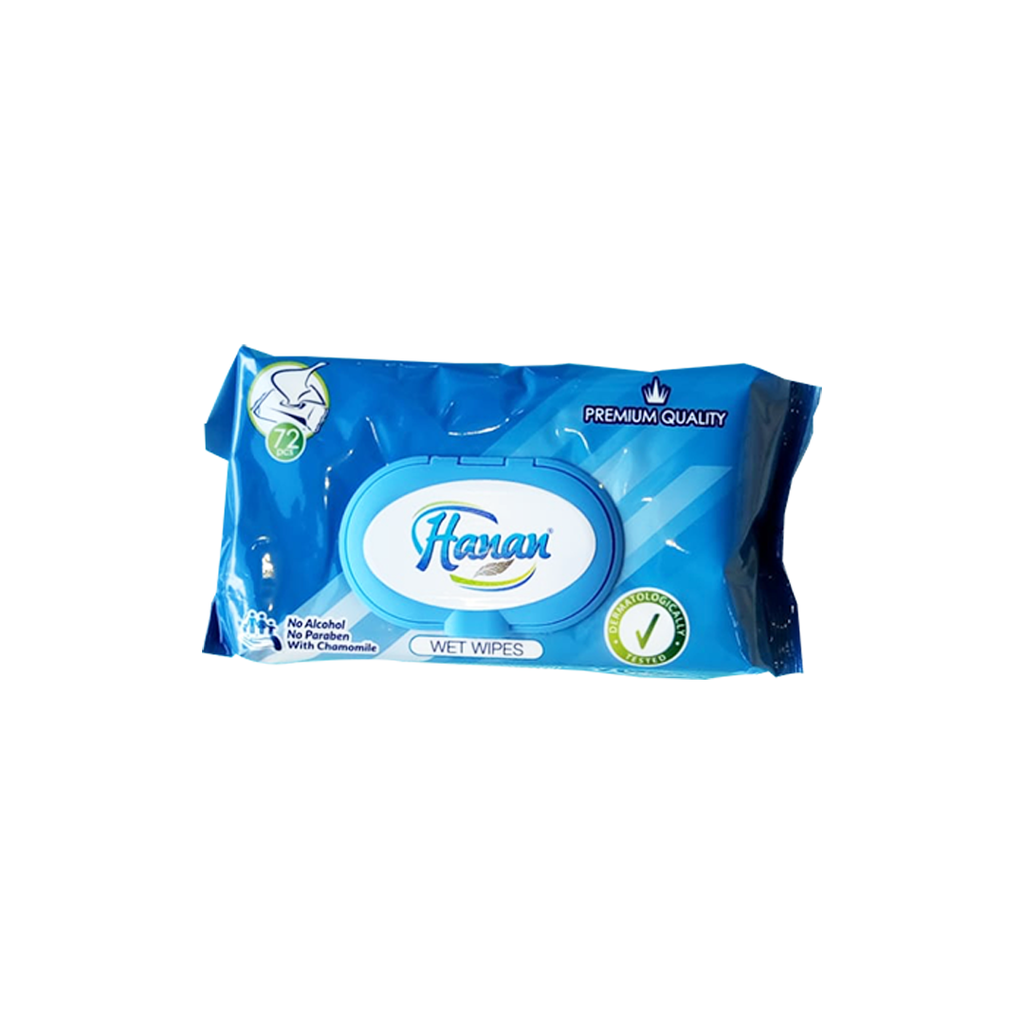 Hanan Wet Wipes Feather Soft 72 Pieces   