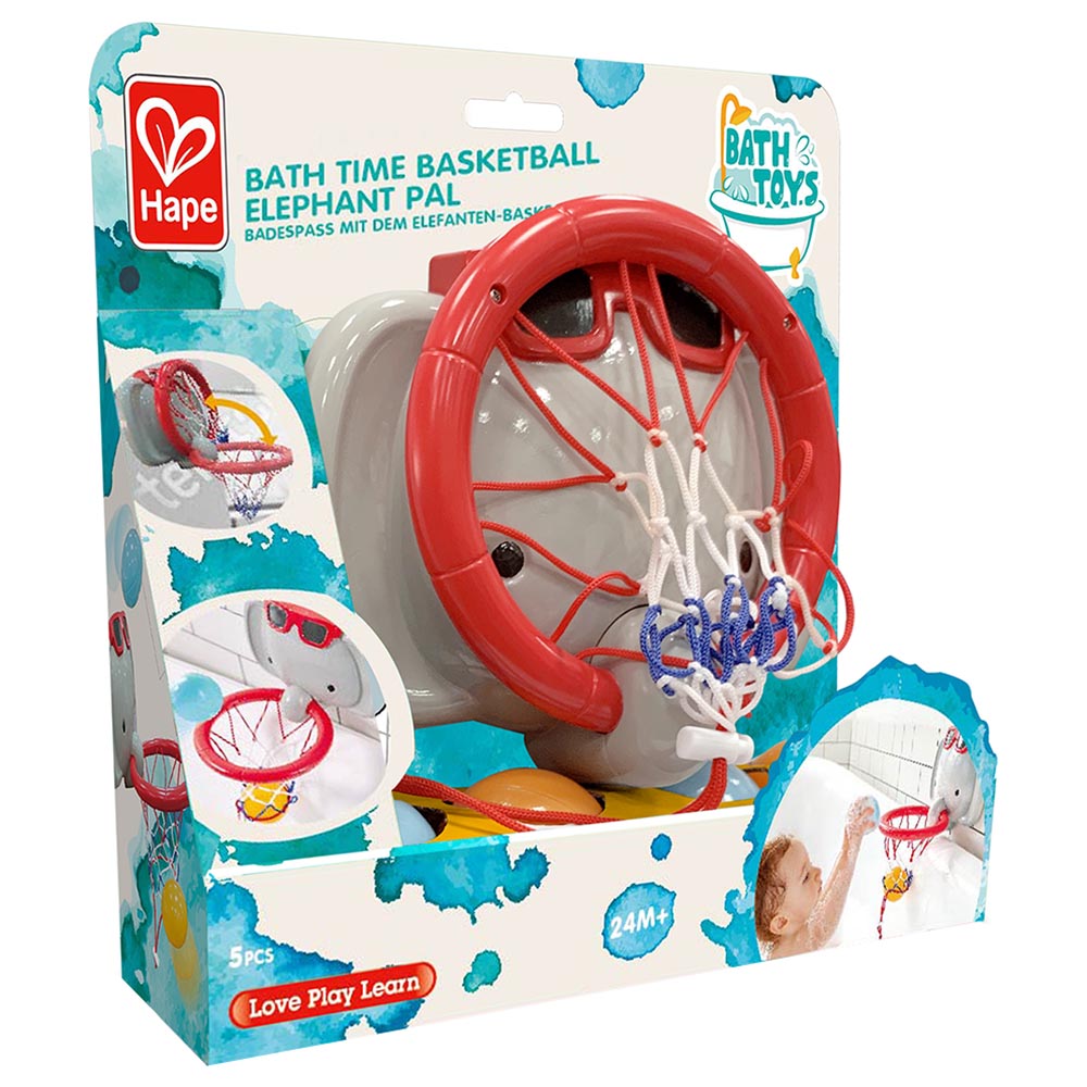 Hape Bath Time Basketball Elephant Multicolor Age-1 Year & Above