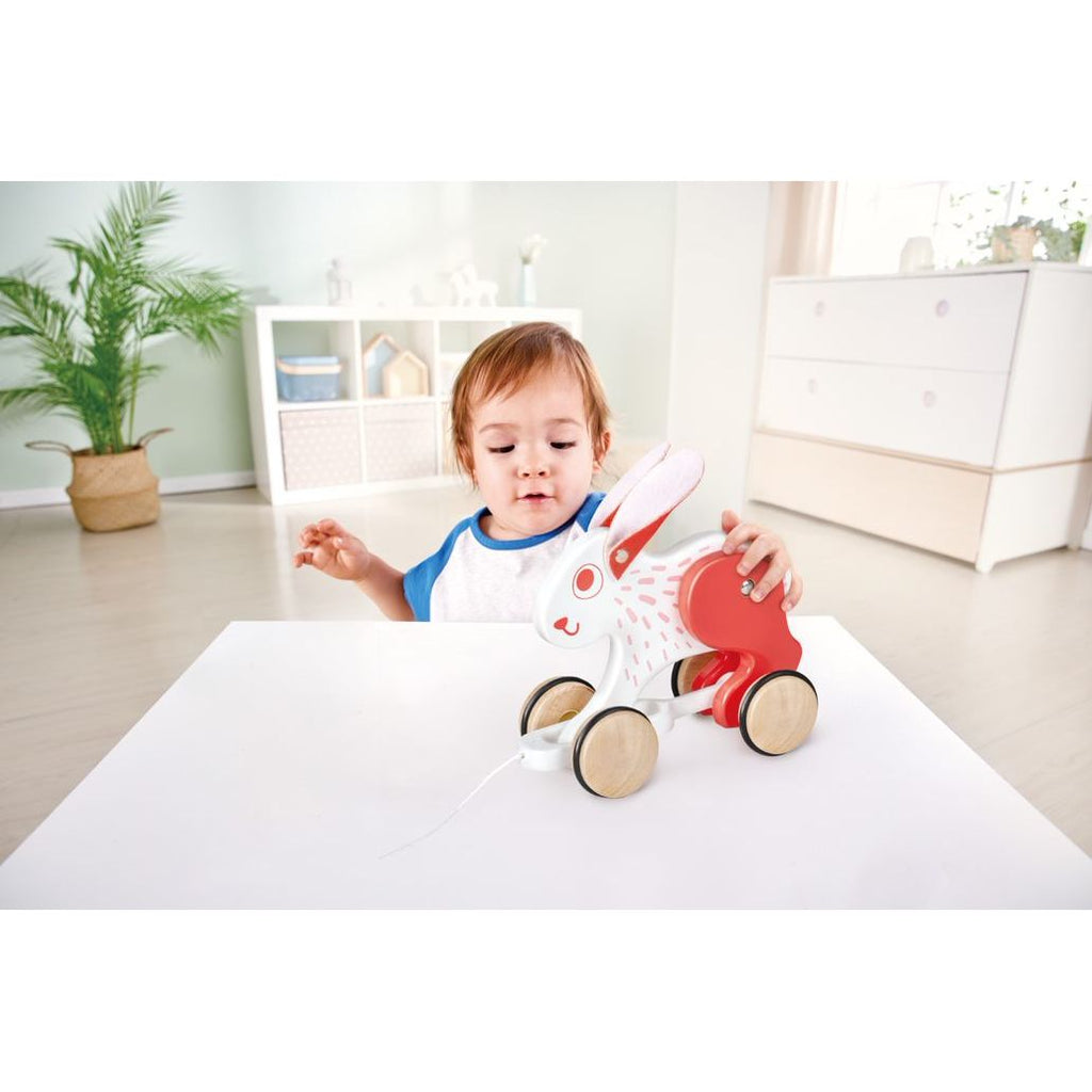 Hape Bunny Pull Along Toy Multicolor Age  12 Months & Above