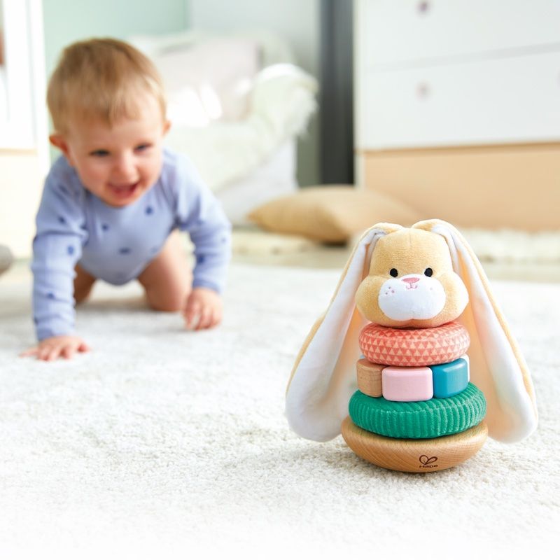 Hape Bunny Stacker Multicolor Age- 10 Months & Above