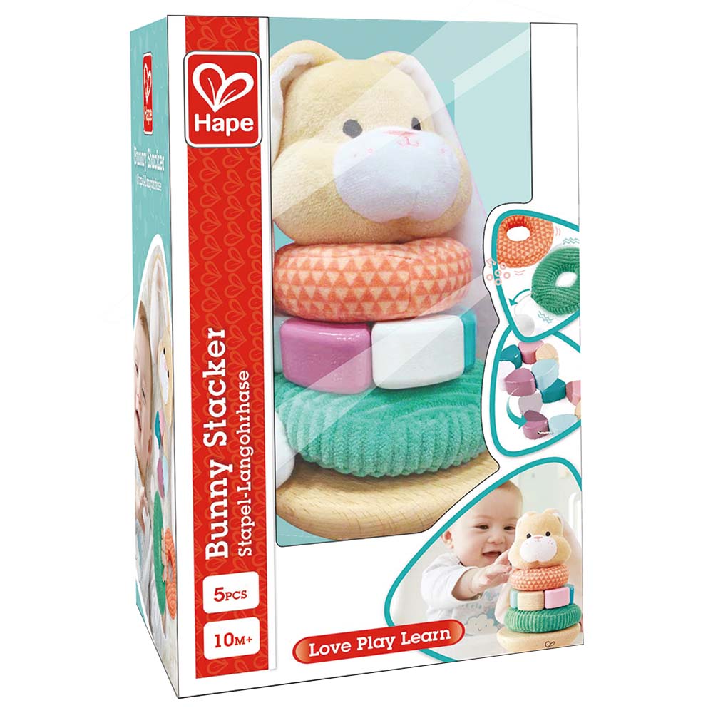 Hape Bunny Stacker Multicolor Age- 10 Months & Above