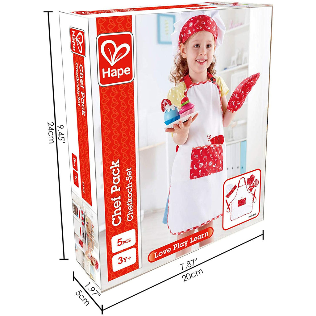 Hape Chef Kids Dress-Up Set Red Age- 3 Years & Above