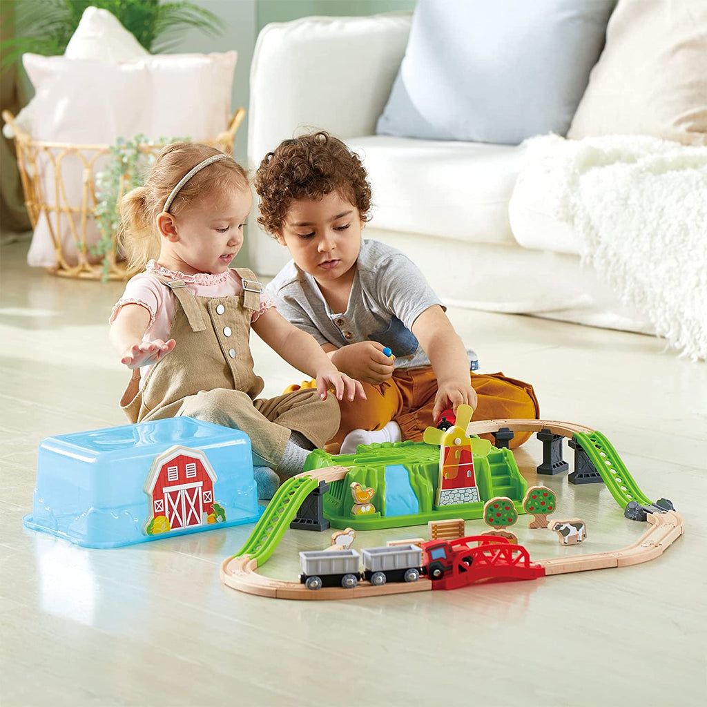 Hape Countryside Train Bucket Set Multicolor Age- 3 Years & Above