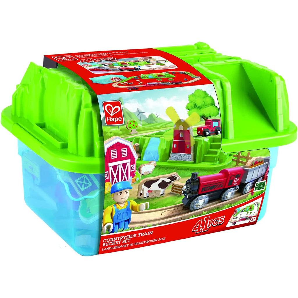Hape Countryside Train Bucket Set Multicolor Age- 3 Years & Above