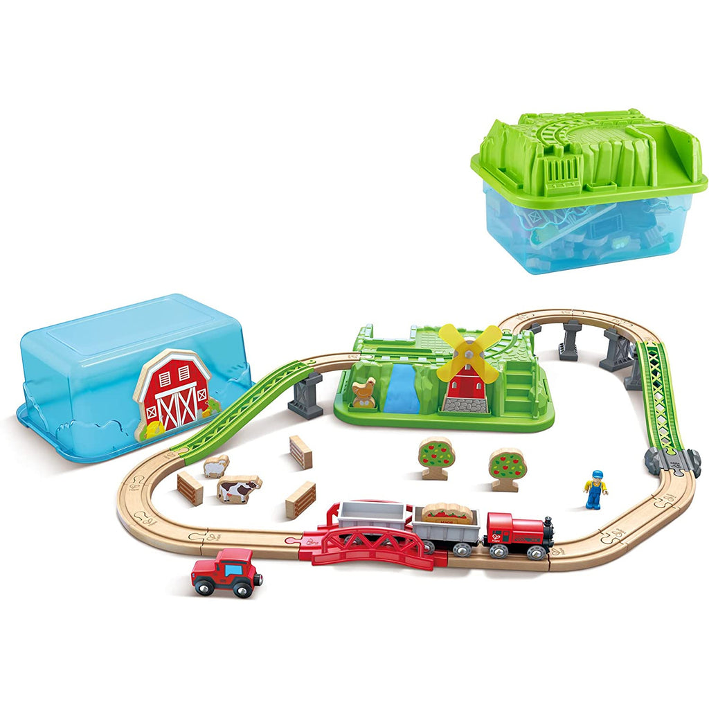 Hape Countryside Train Bucket Set Multicolor Age- 3 Years & Above